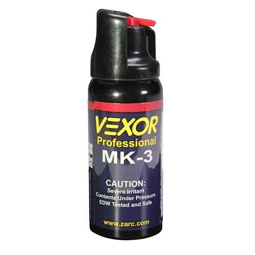 Vexor Pepper Spray Maximum Police Strength, Up to 15 -Foot Range, Twist Top Safety for Quick and Accurate Aim, Protection for Women and Men
