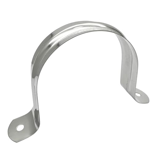 2.5inch 5Pcs Two Hole Stainless Steel U-Tube Clamp Connecting Ring Hose Clamp-Bracket Stainless Steel Tube Strap Tension Clip-Heavy Duty Rigid Pipe Strap Clamp Inner Dia 2.5inch Water Pipe (73mm)