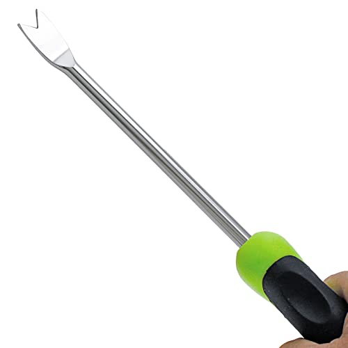 Dandelion Weeder Puller Tool with Soft Handle, Stainless Steel Garden Weed Remover Tool Weed Puller Tool Garden Weeder for Lawn Farmland Transplant Gardening Plant Tool