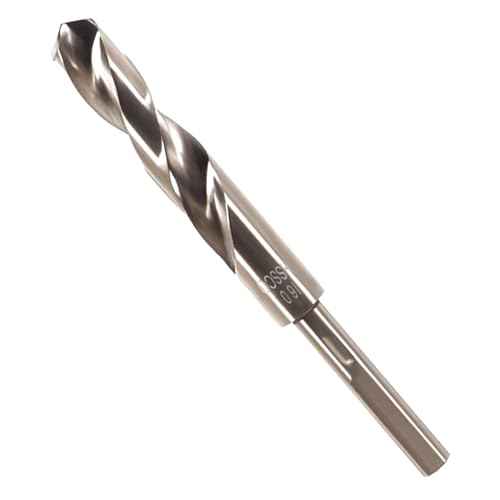 5/8 Inch Reduced Shank Drill Bit, Stainless Metal High Speed Twist Cobalt Drill Bit for Drilling Steel, Copper, Aluminum Alloy, Cast Iron, 16 mm