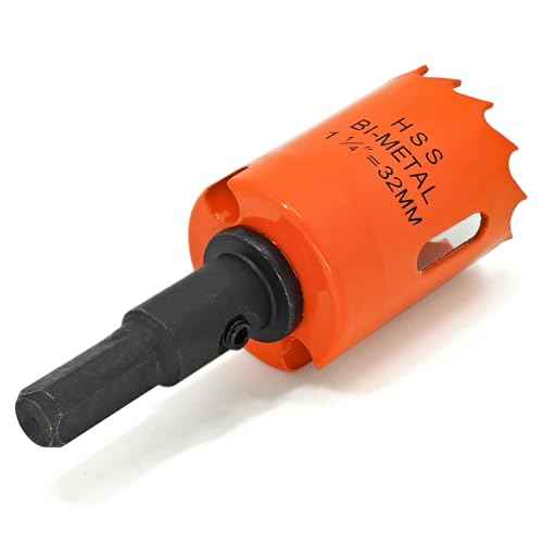 Koopi 1 1/4 inch Hole Saw with Arbor and Drill Bit, 1.25 in M42 Bi-Metal Hole Cutter - Quick & Smooth Cutting for Metal, Wood, Plastic