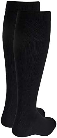 Truform Women's 15-20 mmHg Medical Compression Socks, Moderate Support Soft Stretch Comfort Microfiber, Knee High, Closed Toe, Black, Small