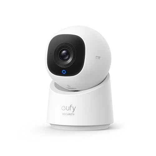 eufy Security Indoor Cam C220, Home Security Camera, 2K Resolution with 360¡Æ Pan and Tilt, Plug-in Security Indoor Camera, Only Supports 2.4GHz Wi-Fi, Human/Motion Al, Night Vision, HB3 Compatible