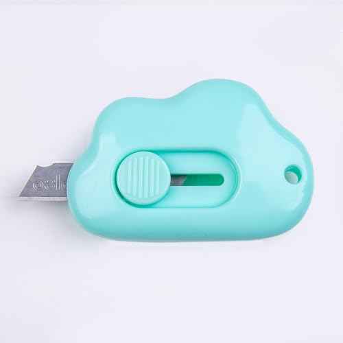 Mini Adorable Cloud Opener Utility Knife Cloud Box Cutter Retractable Letter Opener a knife with for Box Letter Envelope, 7 Colors Courier knives