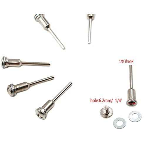 6pcs 1/8" Shank Arbor Cut-off Wheel HSS Mandrel Holder Compatible with Most Rotary Tool Accessory Bit
