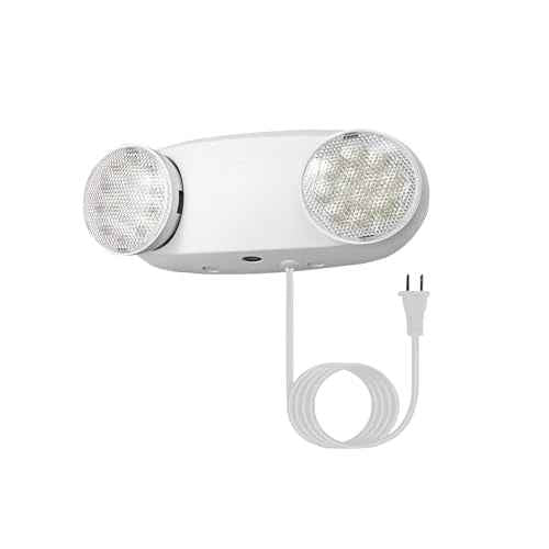 GZRUIYANG LED Emergency Lights with Battery Backup, Commercial Emergency Light Fixtures for Business Home Power Failure Emergency Exit Sign Lighting with 1.0 Meter Plug in Cord AC120V