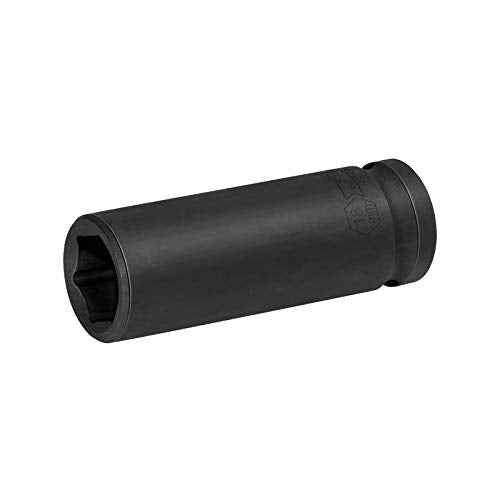 Jetech 1/2-Inch Drive 18mm Deep Impact Socket with 6-Point Design, Heat-Treated Chrome Molybdenum Alloy Steel, Metric