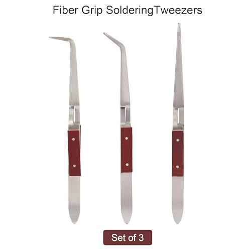 3pcs Soldering Tweezers Set Jewelry welding tweezers Cross Lock Tweezers for Jewelry Making 45¡Æ & Straight + 90¡Æ Angled Solder Tweezers