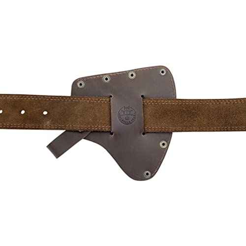 Camper Axe Head Sheath, Protector Case, Hatchet Blade Safety Sleeve, Camping Accessories, Lumberjack Outdoors Essentials, Full Grain Leather, Handmade, Bourbon Brown