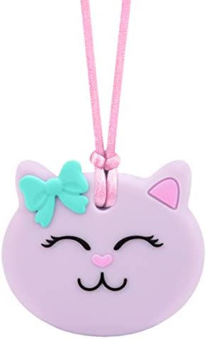 Munchables Cat Chew Necklace – Chewy Sensory Jewelry (Purple)