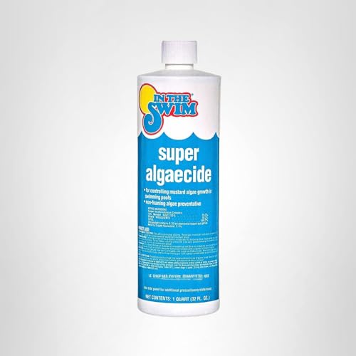 In The Swim Super Algaecide for Above Ground or Inground Swimming Pools – Low Odor, Non-Foaming Preventative for Yellow/Mustard Algae in Swimming Pools - 7.1% Chelated Copper – 1 Gallon