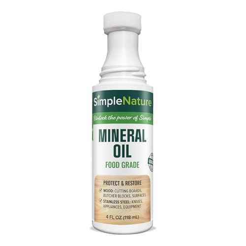 Brush-On Food Grade Mineral Oil - Moisturize, Lubricate, Restore & Protect Wood, Cutting Boards, Butcher Block, Countertops, and Stainless Steel (4 fl oz Bottle with Applicator Tip)