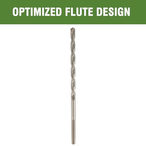 3/16" x 6" Masonry Drill Bits 3/16 inch Concrete Hammer Drill Bits Carbide Tipped, for Cement, Brick, Stone, 6 Pack