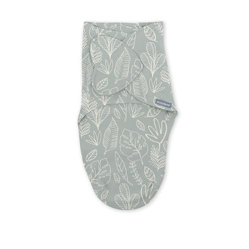 SwaddleMe by Ingenuity Monogram Collection Baby Swaddle, 100% Cotton, Improves Sleep & Calms Startle Reflex, 0-3 Months, Pocket Fold Design for Easy Changes, 1.0 TOG, 3-Pack - Born Free
