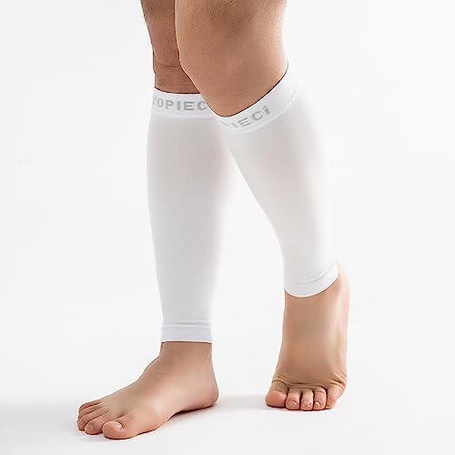 15-20mmHg 1Pair Men and Women Wide Calf Sleeve Brace Compression Socks for Leg Support, Pain Relief