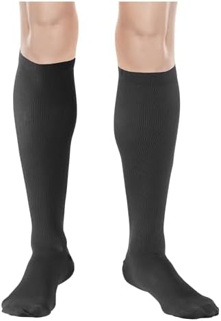 Truform Women's 15-20 mmHg Medical Compression Socks, Moderate Support Soft Stretch Comfort Microfiber, Knee High, Closed Toe, Black, Small