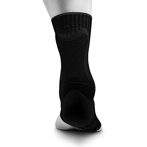 Bauerfeind Sports Achilles Support - Relieves the achilles tendon while running, jumping, and moving - All Black, Large