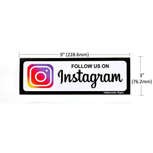 eSplanade Instagram Facebook Sign Sticker Decal (Instagram and Facebook Combo)