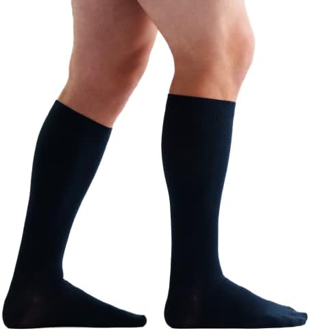 EvoNation Men’s 15-20 mmHg Knee High Compression Socks – Graduated Support for Circulation, Swelling, Varicose Veins & Pain Relief – Medical Compression Stockings – Made in USA