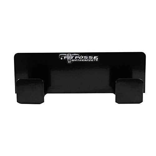 Pit Posse 546BK Duct Tape Holder Double Bracket Universal - Made in USA - for Garage Enclosed Trailer Shop Storage Organizer Motorcycle Automotive Race Aluminum Accessories -Holds 2 Rolls (Black)