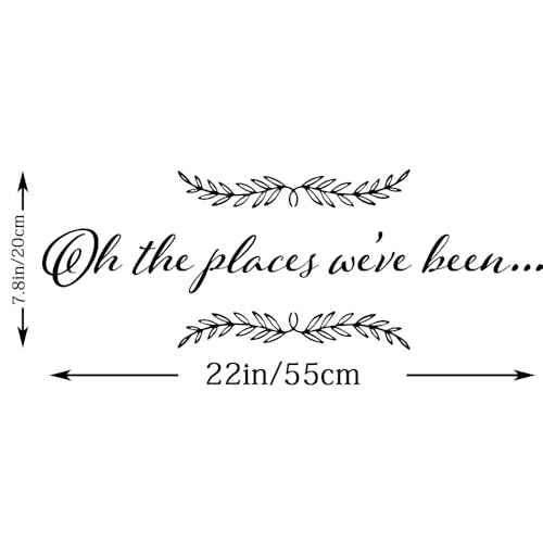 Oh, The Places We've Been Vinyl Wall Quotes Travel Theme Wall Art Stickers Living Room Bedroom Office Home Decor