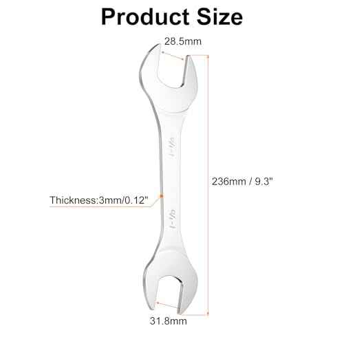 HARFINGTON Thin Open End Wrenches SAE, 1 1/8x1 1/4 Inches, Slim Wrench Tool for Tight Spaces Repair