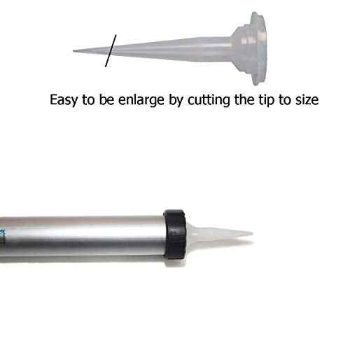 Caulking Nozzle Cones Nozzles for Sausage Caulking Gun, Reusable Caulk Nozzle Applicator, Durable Epoxy Piston Caulk Cap Replacement,10 Pieces
