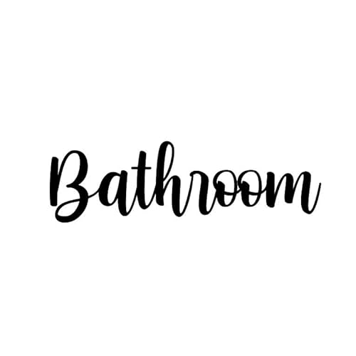 Thistle Brook Cottage Bathroom Door Decal Vinyl Wall Lettering Sticker Transfer Farmhouse Style 102