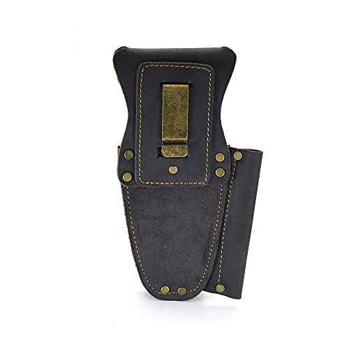 Style N Craft 70012-3 Pocket Dual Pliers & Single Tuna Spike Holder in Oiled Leather - Dark Brown