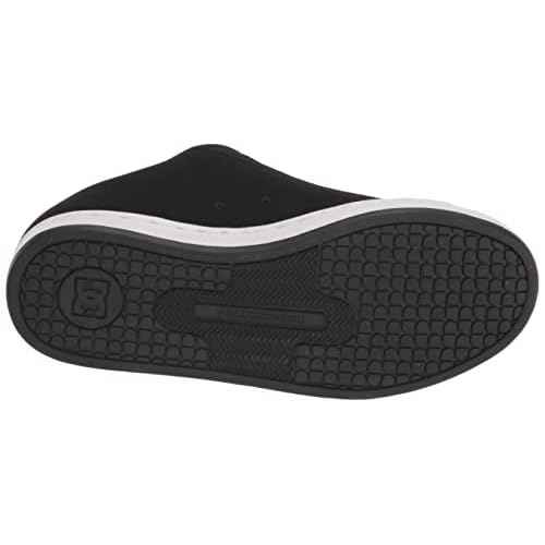 DC Women's Court Graffik Casual Skate Shoe,Black/White Stencil,7