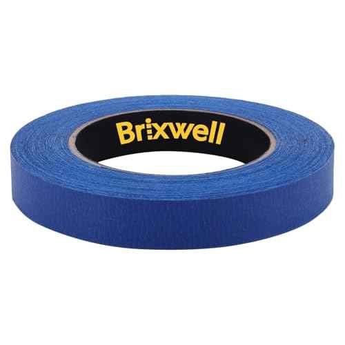 Brixwell 3 Rolls - Pro Blue Painters Masking Tape 3/4 Inch x 60 Yard Made in the USA