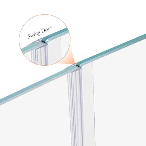 78" Shower Door Side Seal Strip for 1/2" Frameless Glass Shower Door Clear Polycarbonate