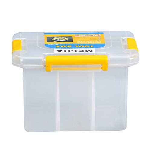 MEIJIA Plastic Tool Organizers With Removable Dividers,Plastic Storage Organizer Box (7.5")