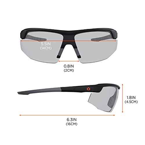Ergodyne Skullerz SKOLL Anti Scratch Safety Glasses, Anti-Fog, ANSI z87.1