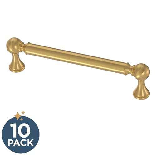 FRANKLIN BRASS Classic Farmhouse (10-Pack) Cabinet Handles 5-1/16" Hole Center Pulls | Modern Gold Hardware Kitchen Door, Drawers, Dressers, Furniture P41930C-117-B
