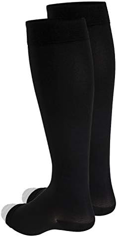 NuVein Medical Compression Stockings, 30-40 mmHg Support, Women & Men Knee Length, Open Toe, Black, X-Large