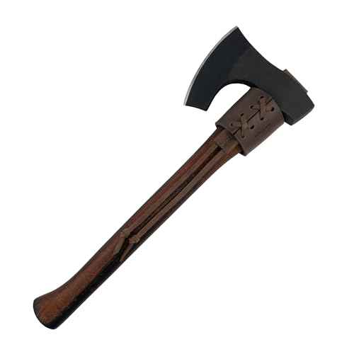 Braided Axe Holder with Belt Loop, Tool Organizer, Camping, Cosplay, Lumberjack Outdoor Accessories, Full Grain Leather, Handmade, Bourbon Brown