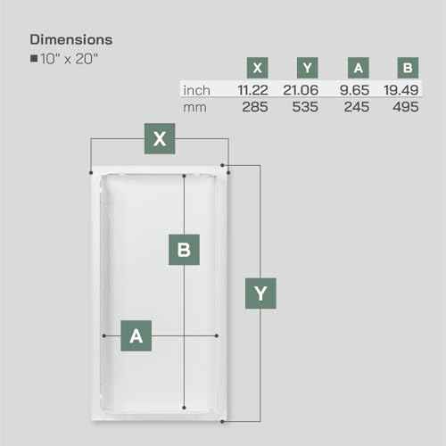 Vent Systems 10'' x 20'' Inch White Metal Access Panel - Easy Access Doors - Access Panel for Drywall, Wall, Electrical and Plumbing Service Door