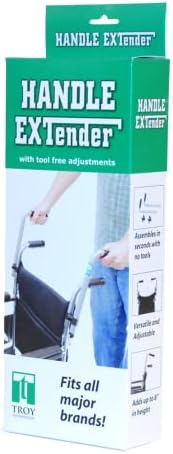 Push Wheelchair Handle Extender (300lbs Weight Capacity), Universal Wheelchair Accessories for Adults â Extendable Handle for Strollers â Adjustable Extender for Adults