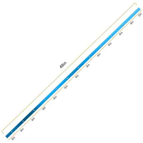 2pcs T-Track for Woodworking 48" Blue Double-Cut Pre-Drilled, 48 inch Universal Aluminum T Tracks Blue