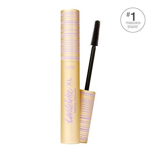 tarte tartelette XL tubing mascara – Lash Extensions in a Tube with Peptide, Extra-Bold Buildable Length & Volume, Smudge-Proof Longwear, Easy-to-Remove, Vegan & Cruelty-Free, full size, black