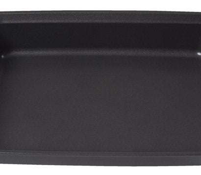 Rachael Ray Yum-o! Bakeware Oven Lovin' Nonstick Loaf Pan, 9-Inch by 5-Inch Steel Pan, Gray with Orange Handles