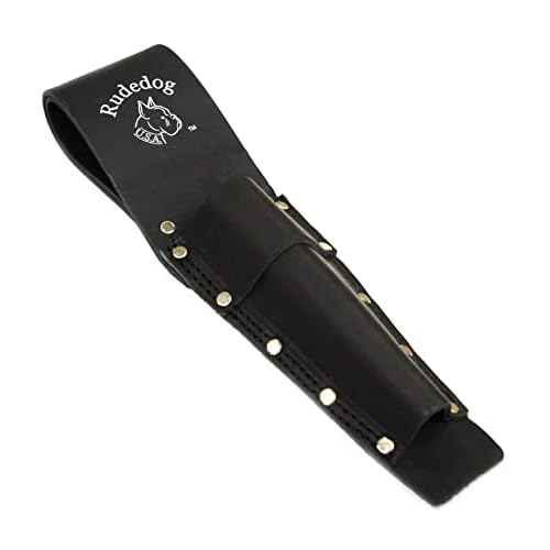Single Bull Pin Holder - Premium Black Leather - Rudedog USA #3002