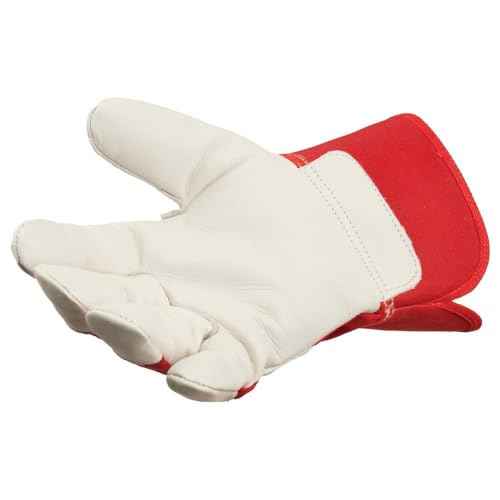 J. J. Keller SAFEGEAR Red Cowhide Leather Work Gloves - 3 Pairs