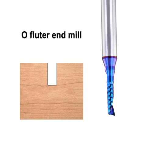 5PCS CNC Router Bits Set 1/4 inch Shank Spiral Carbide End Mill Multipurpose Router Bits for Engraving Sign Making Grooving Slots and Mortises