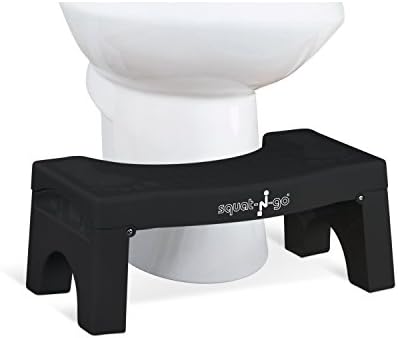 7â Folding Squatting Stool | The Only Foldable Toilet Stool | Convenient and Compact â Great for Travel | Fits All Toilets, Folds for Easy Storage, Use in Any Bathroom | Black Color |