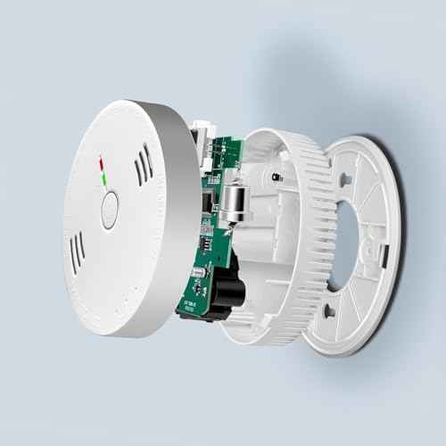 Combination Smoke and Carbon Monoxide Detector Alarm, 2-Pack Beeps Warning Smoke and CO Alarms for Basements Travel Home Office House Bedroom Living Room Car, Battery Operated, Comply with UL 217/2034
