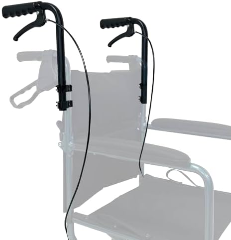 Wheelchair Handle Extenders, (400lbs Weight Capacity) Adjustable Wheel Chair Accessories Adults - Stroller Handle Extender, Extendable Handle for Wheelchair, Rallator & Stroller (with Brake)