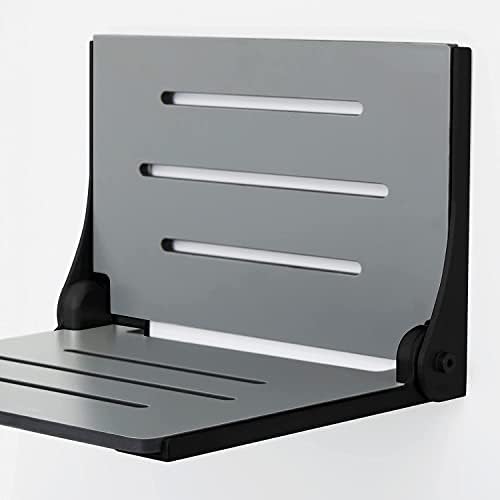 Seachrome Lift-Assist Silhouette High Back Folding Shower, Almond Seat with Bronze Frame