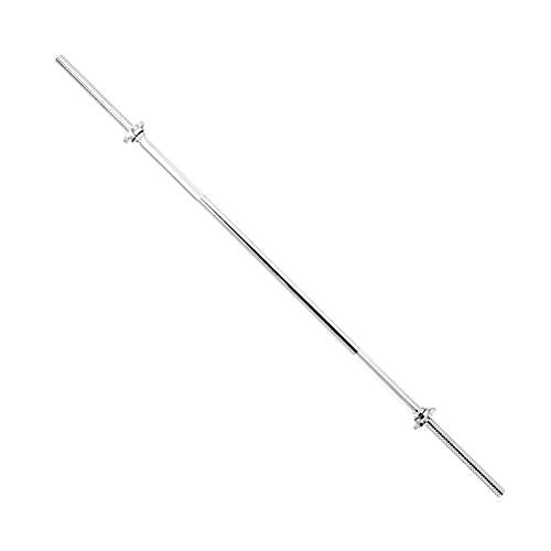 Sunny Health & Fitness 60-Inch Chrome Barbell Bar or High-Density Foam Barbell Pad ? Strength Training Gear for Squats, Deadlifts, Hip Thrusts, Bench Press, Lunges & Full-Body Home Gym Workouts